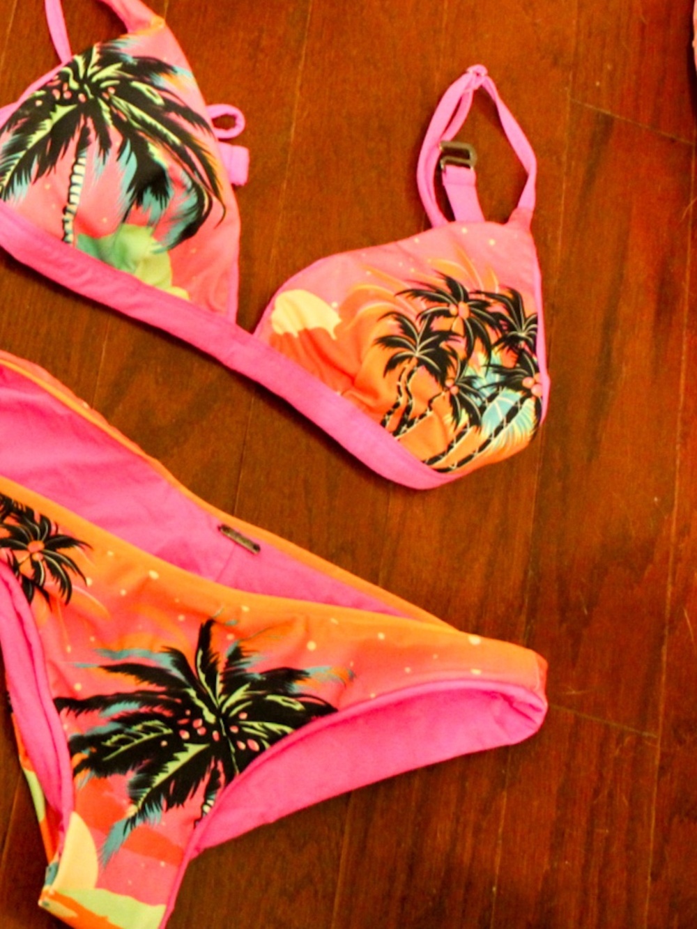 Maaji Poppy PInk Shore Bralette Bikini Top Small